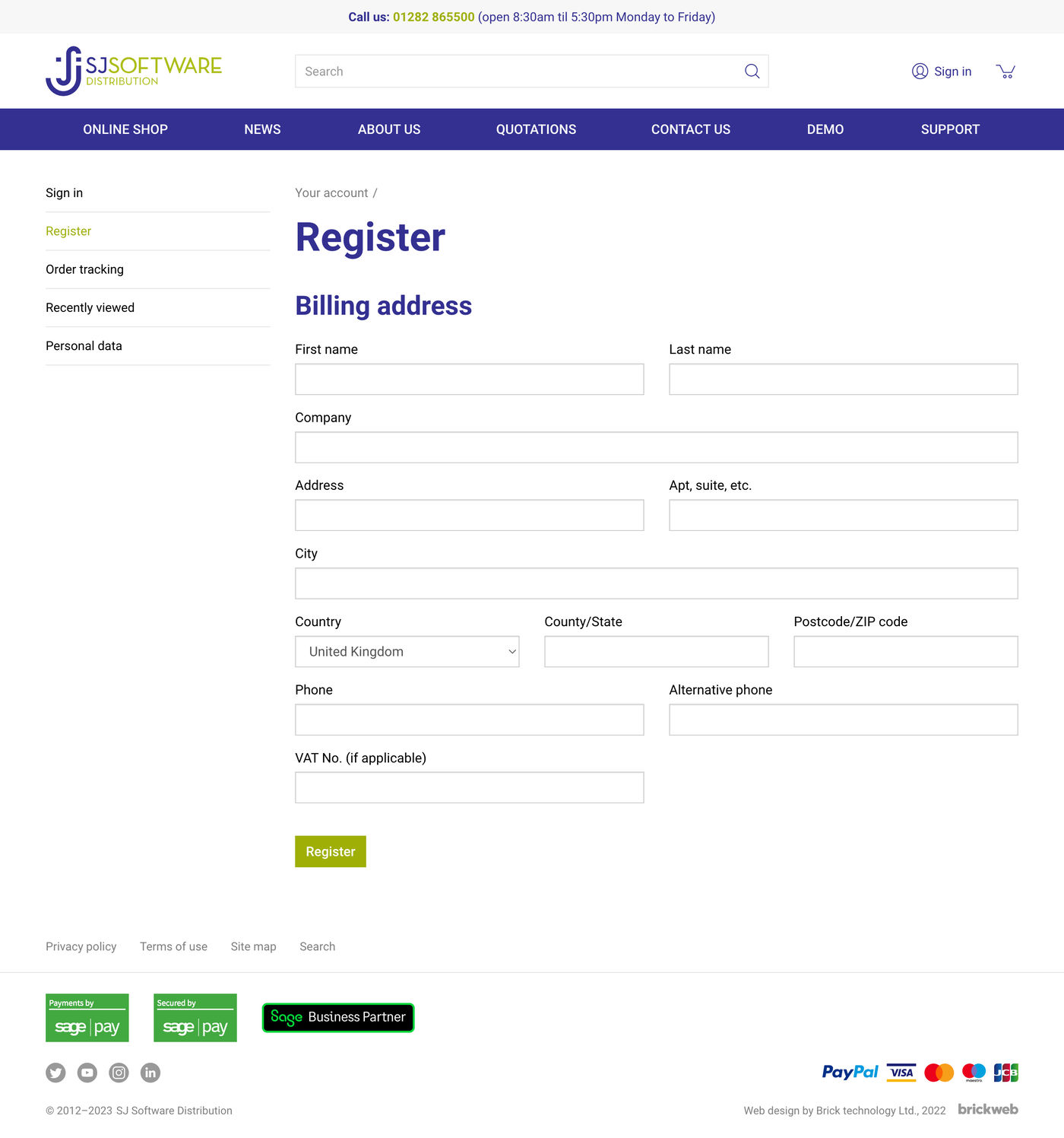 SJ Software Distribution Register