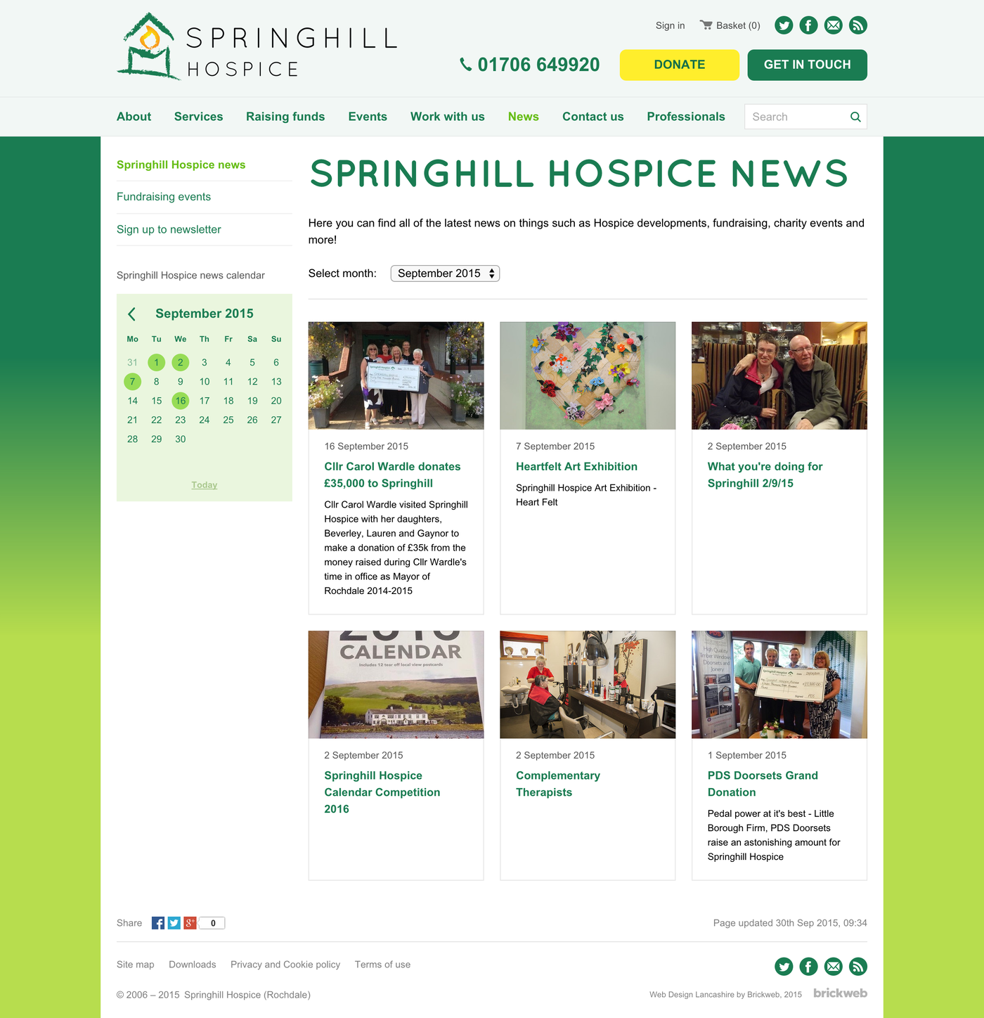 Springhill Hospice News
