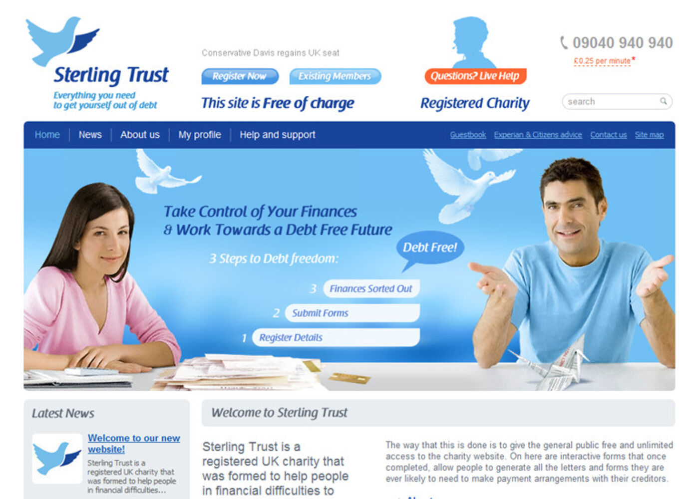 Sterling Trust Homepage header