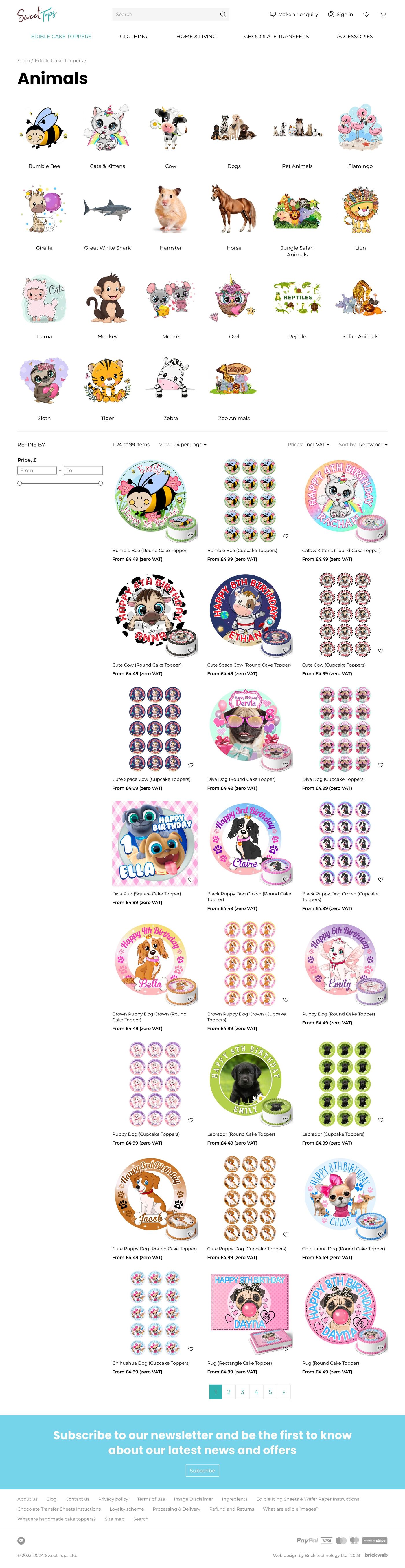 Sweet Tops Category