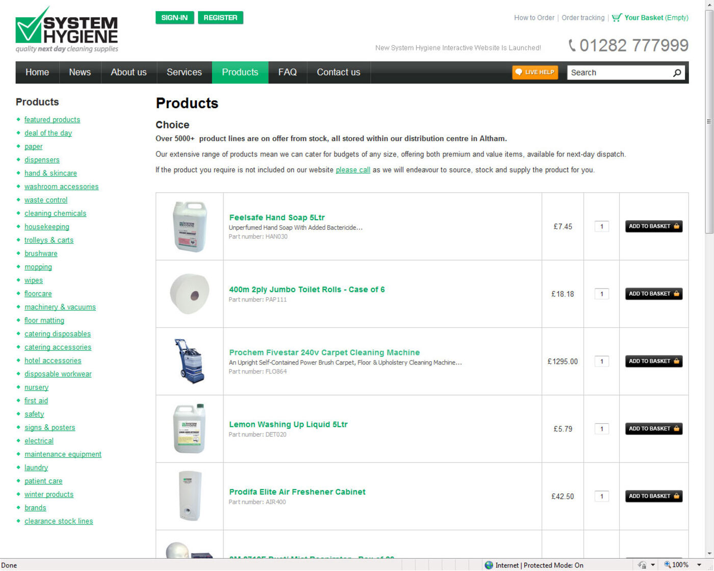 System Hygiene Products