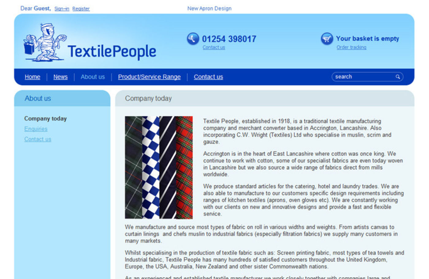 Textile People (2008) Regular page