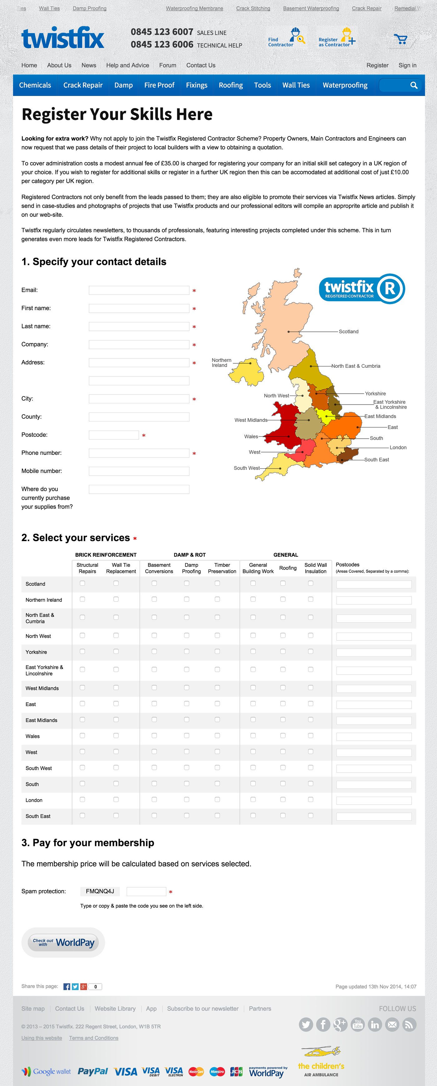 Twistfix (2013) Contractor enquiry