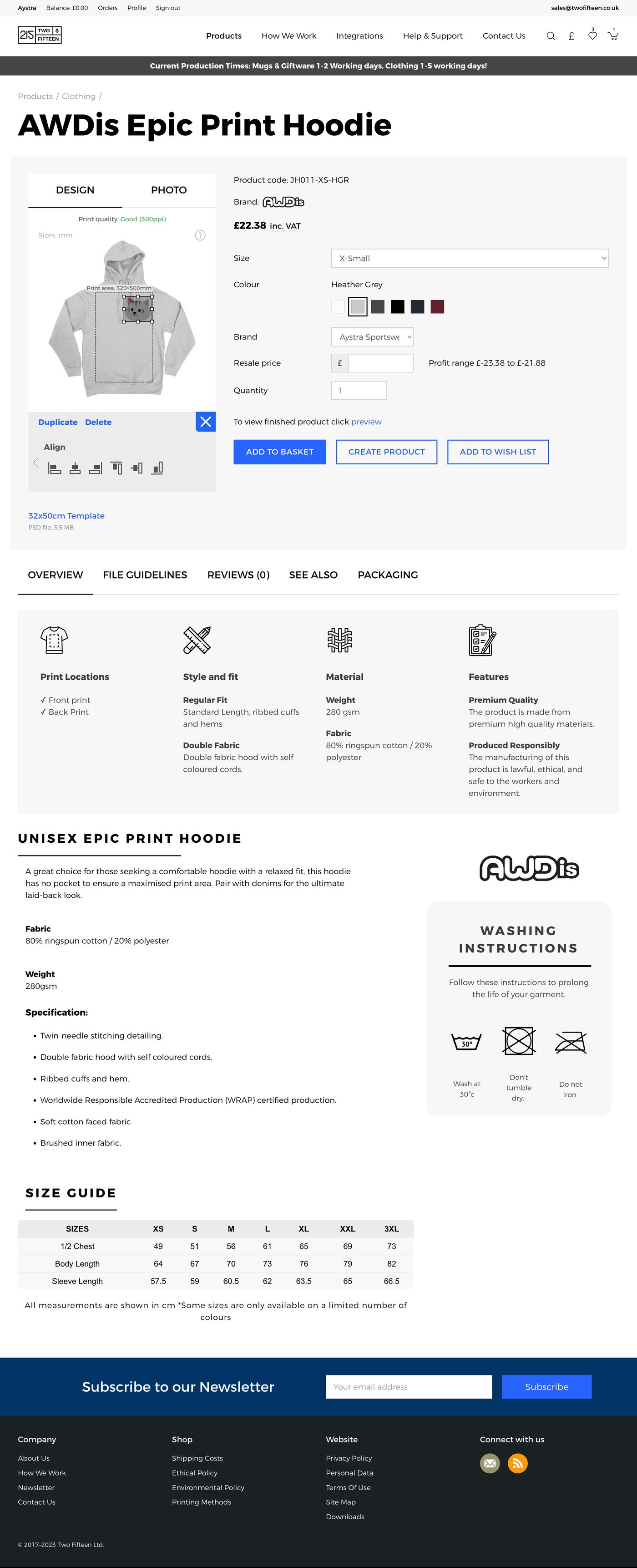 Two Fifteen (2017) Creating product with design