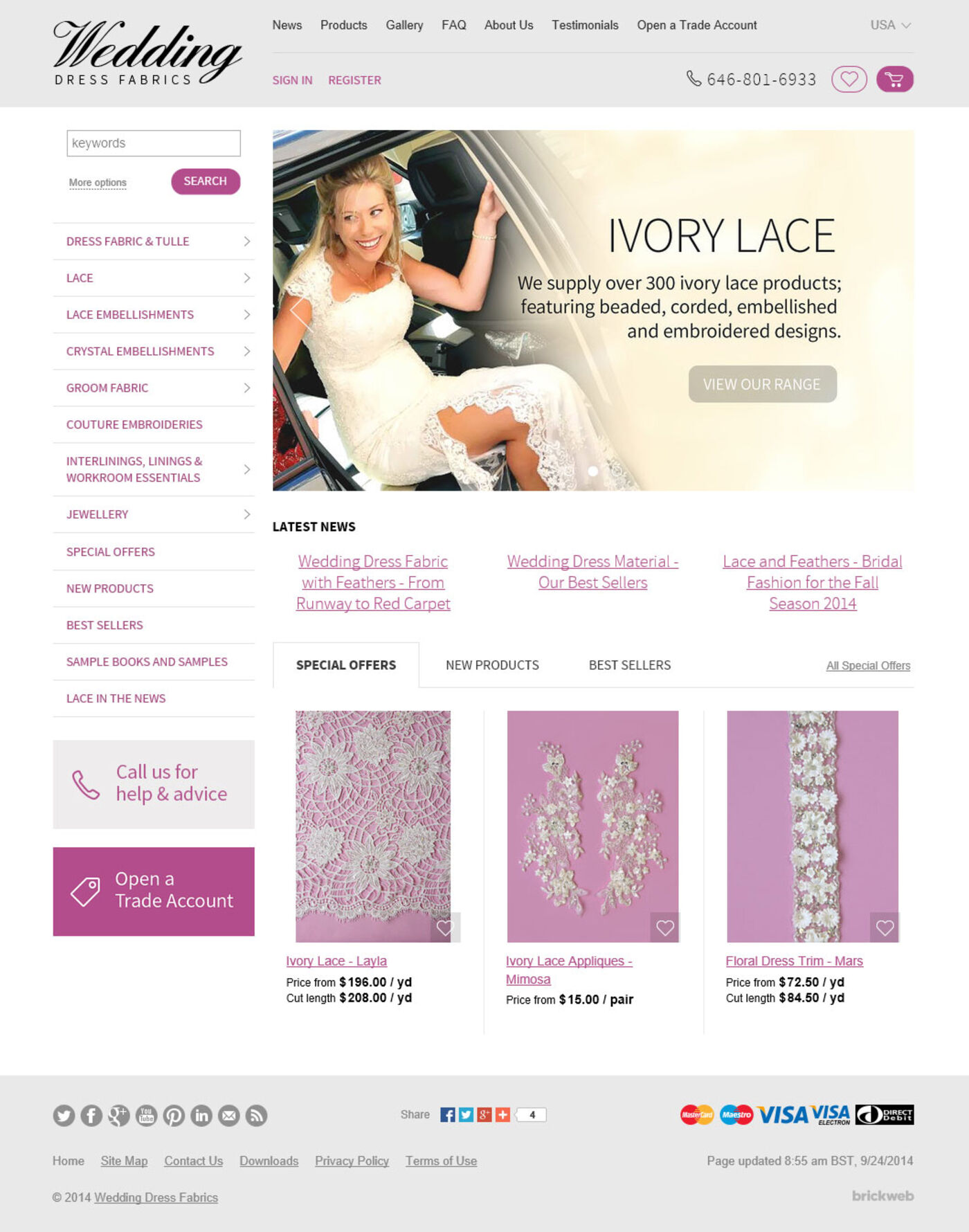 Wedding Dress Fabrics Home page