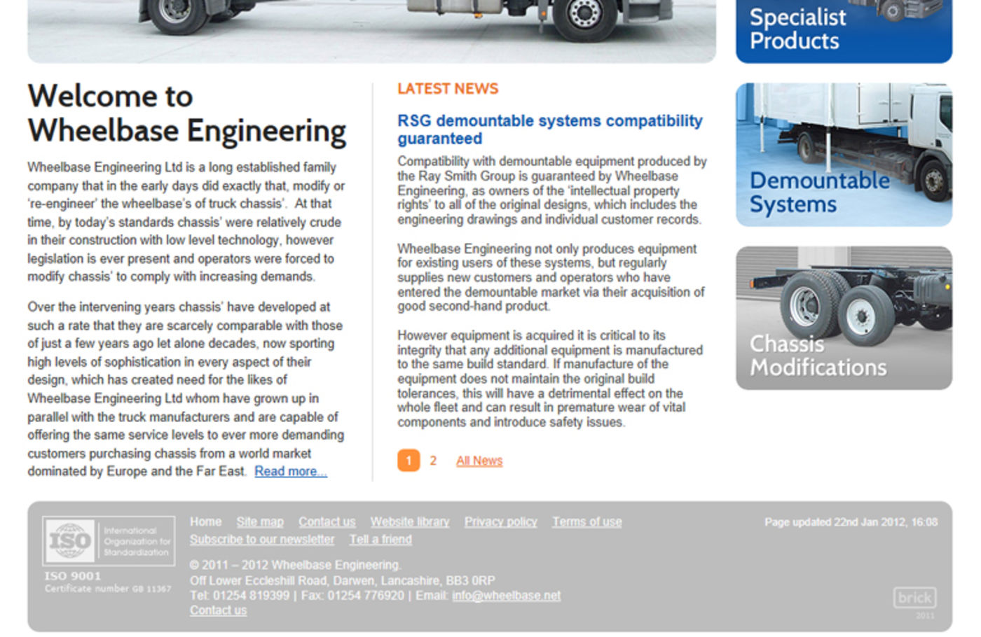 Wheelbase Engineering Homepage footer