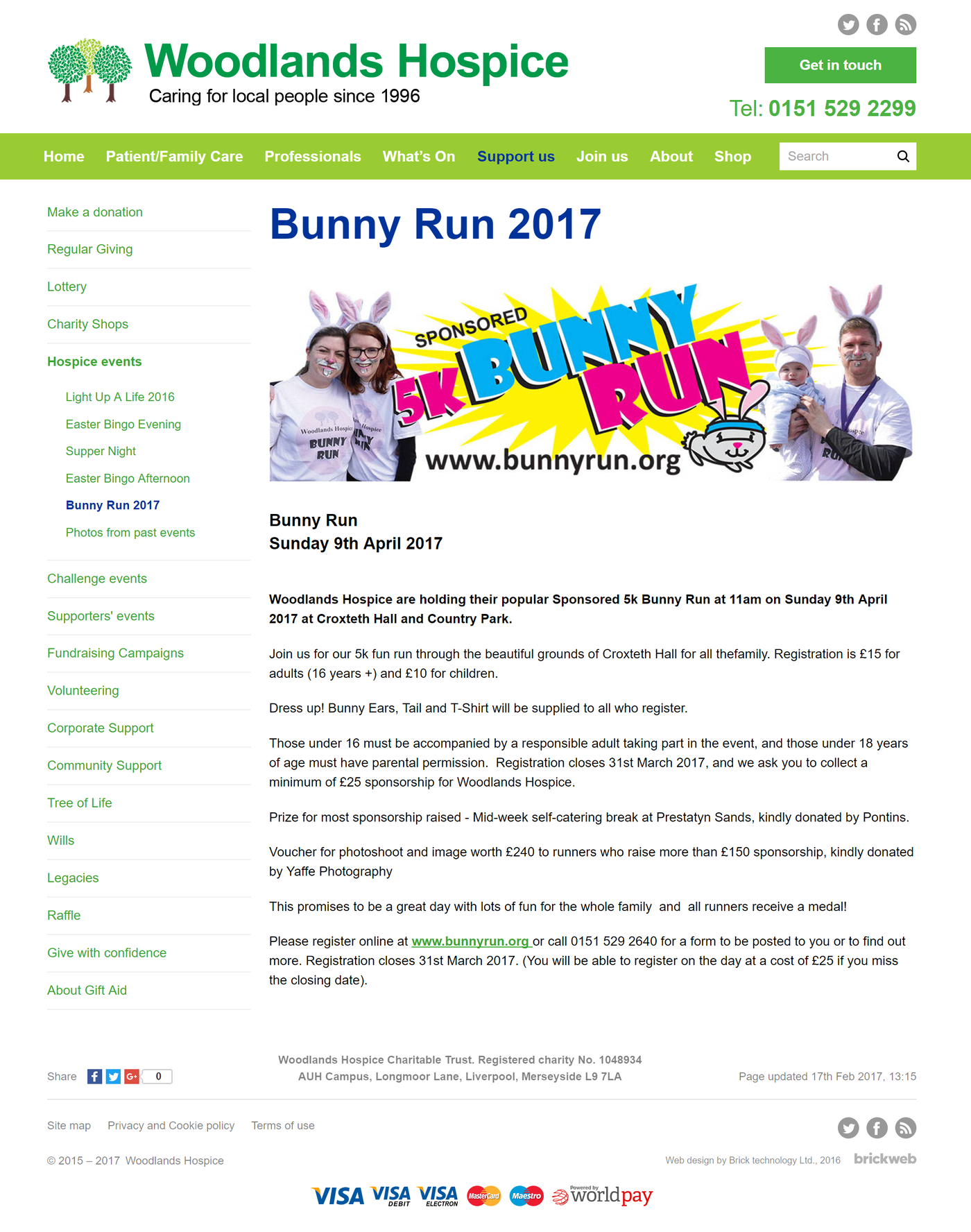 Woodlands Hospice Event - Bunny Run 2017