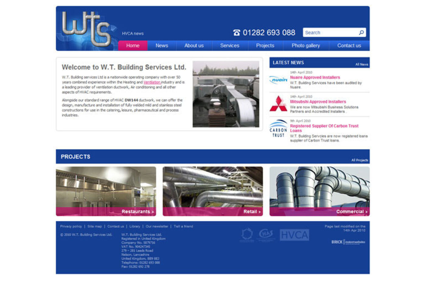 W.T. Building Services Home page